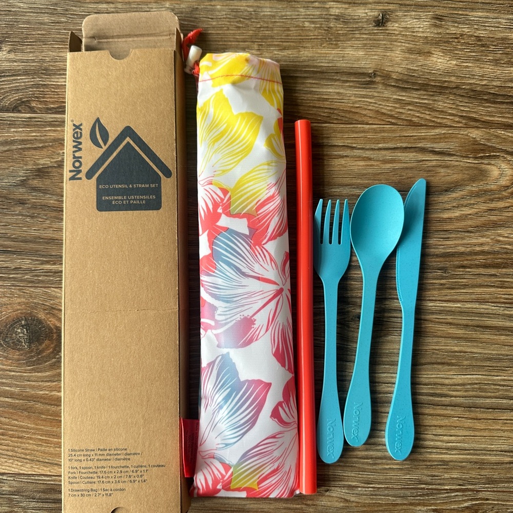 Norwex Colorful Dining Set with Blue Utensils